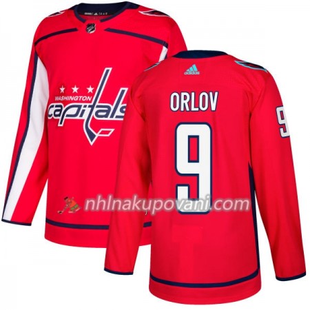Washington Capitals Dresy Dmitry Orlov 9 Červená 2017-2018 Adidas Authentic - Pánské